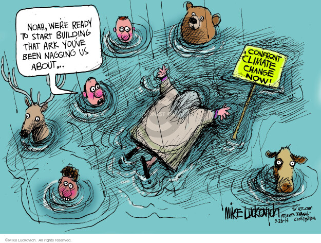 Image result for noah's ark climate change cartoons