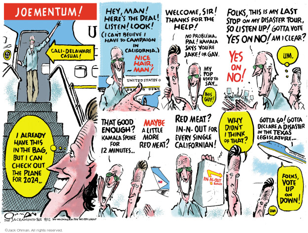 Jack Ohman  Jack Ohman's Editorial Cartoons 2021-09-12 California gubernatorial election