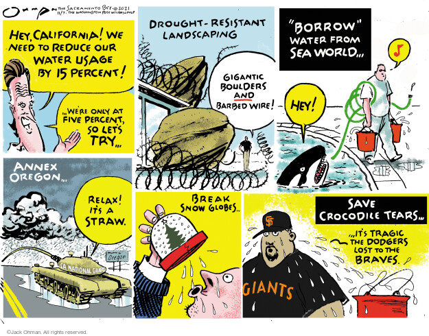 Jack Ohman  Jack Ohman's Editorial Cartoons 2021-11-07 state politician