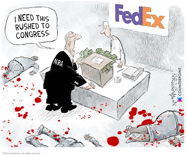 Nick Anderson  Nick Anderson's Editorial Cartoons 2021-04-19 gun violence