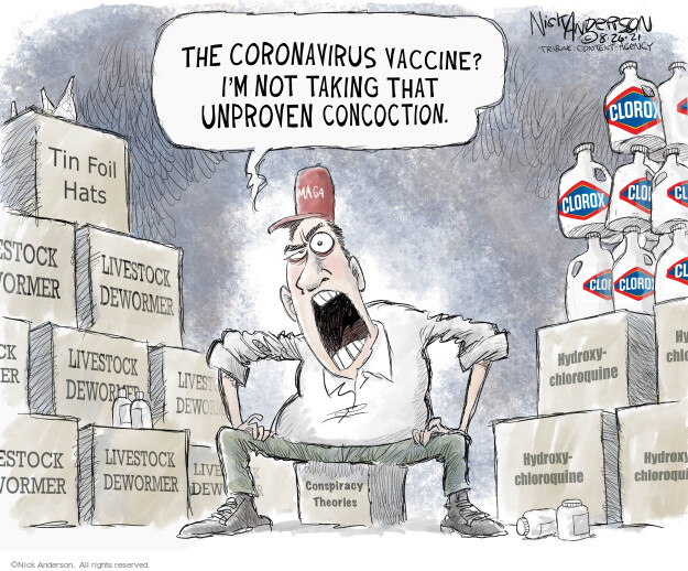 Nick Anderson  Nick Anderson's Editorial Cartoons 2021-08-26 COVID vaccine