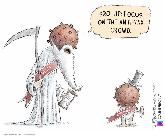 Nick Anderson  Nick Anderson's Editorial Cartoons 2021-12-27 vaccination