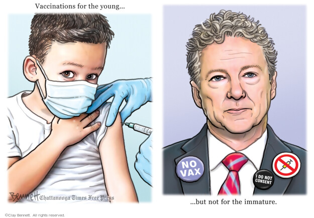 Clay Bennett  Clay Bennett's Editorial Cartoons 2021-11-05 COVID vaccine