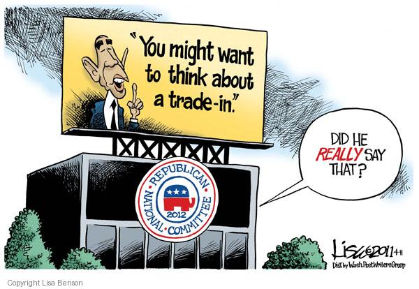 Lisa Benson  Lisa Benson's Editorial Cartoons 2011-04-11 republican politician