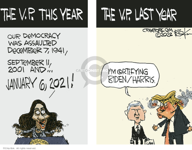 Chip Bok  Chip Bok's Editorial Cartoons 2022-01-07 2020 Election Joe Biden