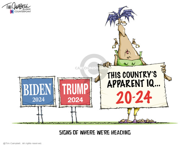 Tim Campbell  Tim Campbell Editorial Cartoons 2022-08-05 Donald Trump Joe Biden