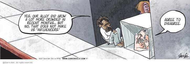 Comic Strip Darrin Bell  Candorville 2021-04-01 does