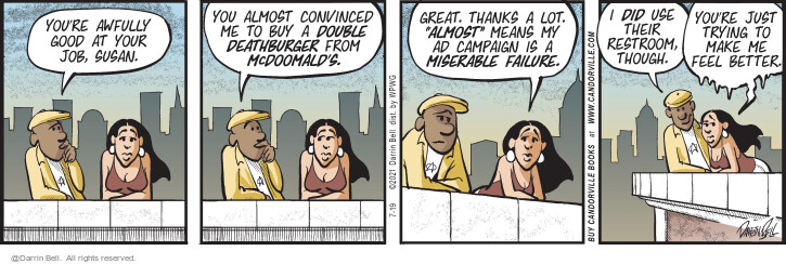 Comic Strip Darrin Bell  Candorville 2021-07-19 hamburger