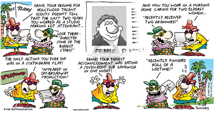 Cartoonist Bob Thaves Tom Thaves  Frank and Ernest 2002-07-28 