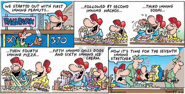 Comic Strip Bob Thaves Tom Thaves  Frank and Ernest 2004-06-06 baseball league