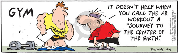 Comic Strip Bob Thaves Tom Thaves  Frank and Ernest 2009-09-04 trainer