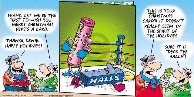 Comic Strip Bob Thaves Tom Thaves  Frank and Ernest 2010-11-28 boxing match