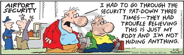 Comic Strip Bob Thaves Tom Thaves  Frank and Ernest 2011-05-13 air travel safety