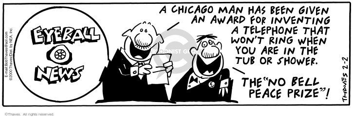 Cartoonist Bob Thaves Tom Thaves  Frank and Ernest 2000-02-02 