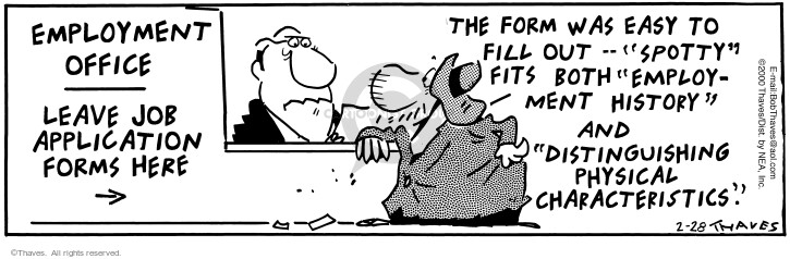 Cartoonist Bob Thaves Tom Thaves  Frank and Ernest 2000-02-28 