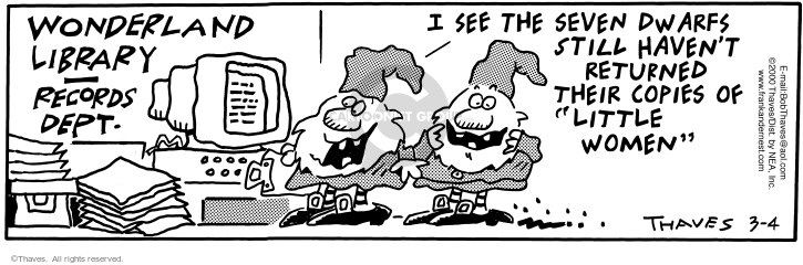 Cartoonist Bob Thaves Tom Thaves  Frank and Ernest 2000-03-04 