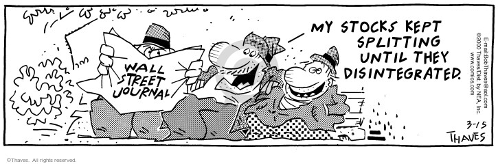 Cartoonist Bob Thaves Tom Thaves  Frank and Ernest 2000-03-15 