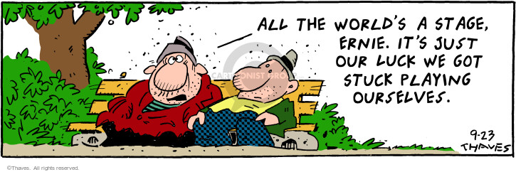Cartoonist Bob Thaves Tom Thaves  Frank and Ernest 2000-09-23 