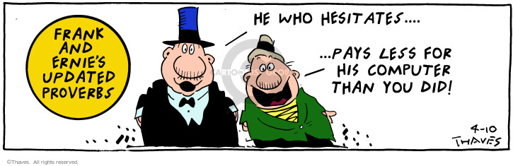 Cartoonist Bob Thaves Tom Thaves  Frank and Ernest 2001-04-10 