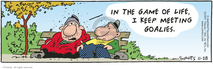 Cartoonist Bob Thaves Tom Thaves  Frank and Ernest 2001-11-28 