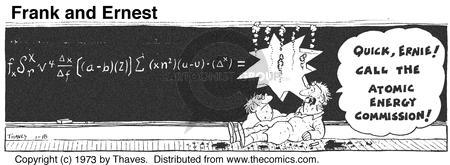 Comic Strip Bob Thaves Tom Thaves  Frank and Ernest 1973-01-18 math