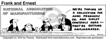 Cartoonist Bob Thaves Tom Thaves  Frank and Ernest 1974-09-12 