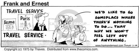 Cartoonist Bob Thaves Tom Thaves  Frank and Ernest 1975-03-28 