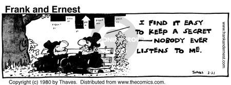 Cartoonist Bob Thaves Tom Thaves  Frank and Ernest 1980-02-21 
