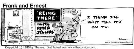 Cartoonist Bob Thaves Tom Thaves  Frank and Ernest 1980-04-17 