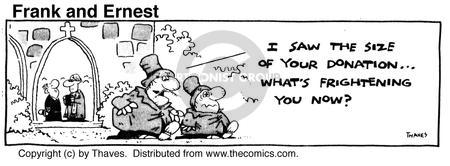 Comic Strip Bob Thaves Tom Thaves  Frank and Ernest 1980-07-25 forgiveness