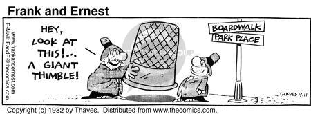 Cartoonist Bob Thaves Tom Thaves  Frank and Ernest 1982-09-11 