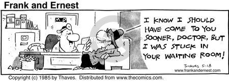 Comic Strip Bob Thaves Tom Thaves  Frank and Ernest 1985-05-18 sooner