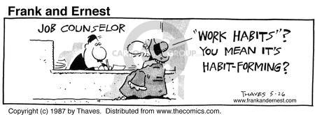 Cartoonist Bob Thaves Tom Thaves  Frank and Ernest 1987-05-26 