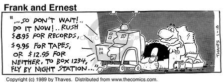 Cartoonist Bob Thaves Tom Thaves  Frank and Ernest 1989-01-18 