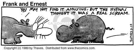 Cartoonist Bob Thaves Tom Thaves  Frank and Ernest 1989-09-23 