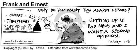 Cartoonist Bob Thaves Tom Thaves  Frank and Ernest 1990-01-31 