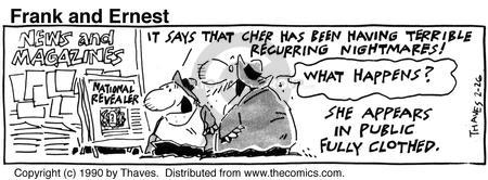 Cartoonist Bob Thaves Tom Thaves  Frank and Ernest 1990-02-26 