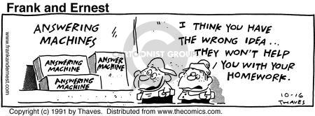 Cartoonist Bob Thaves Tom Thaves  Frank and Ernest 1991-10-16 