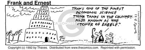 Cartoonist Bob Thaves Tom Thaves  Frank and Ernest 1992-03-21 