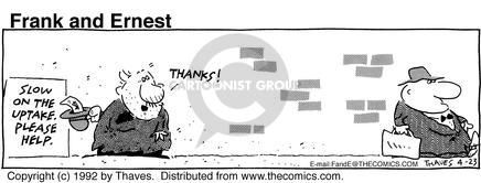Cartoonist Bob Thaves Tom Thaves  Frank and Ernest 1992-04-23 