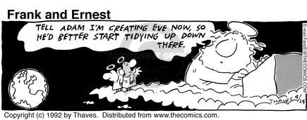 Cartoonist Bob Thaves Tom Thaves  Frank and Ernest 1992-04-24 