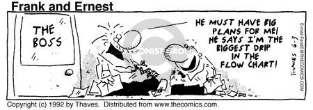 Cartoonist Bob Thaves Tom Thaves  Frank and Ernest 1992-06-03 