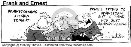 Cartoonist Bob Thaves Tom Thaves  Frank and Ernest 1992-08-06 