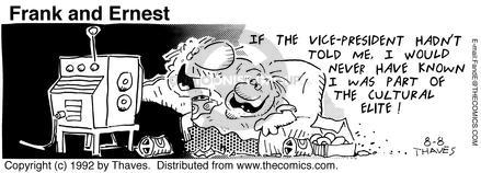 Cartoonist Bob Thaves Tom Thaves  Frank and Ernest 1992-08-08 