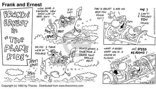 Cartoonist Bob Thaves Tom Thaves  Frank and Ernest 1992-08-30 