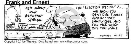 Cartoonist Bob Thaves Tom Thaves  Frank and Ernest 1992-10-27 