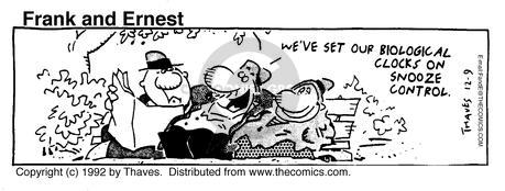 Cartoonist Bob Thaves Tom Thaves  Frank and Ernest 1992-12-09 