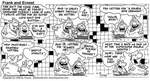 Cartoonist Bob Thaves Tom Thaves  Frank and Ernest 1993-02-28 