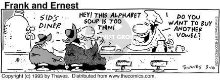 Cartoonist Bob Thaves Tom Thaves  Frank and Ernest 1993-03-16 