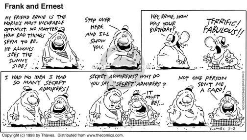 Cartoonist Bob Thaves Tom Thaves  Frank and Ernest 1993-05-02 
